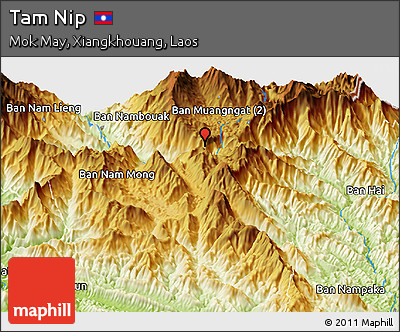 Physical Panoramic Map of Tam Nip