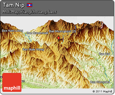 Physical Panoramic Map of Tam Nip