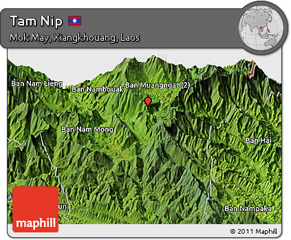 Satellite Panoramic Map of Tam Nip