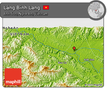 Physical 3D Map of Làng Bình Lang