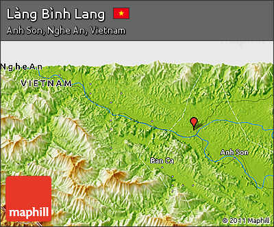 Physical 3D Map of Làng Bình Lang