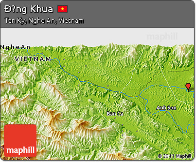 Physical 3D Map of Ðồng Khua