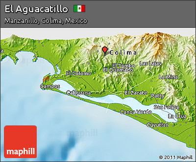 Physical 3D Map of El Aguacatillo