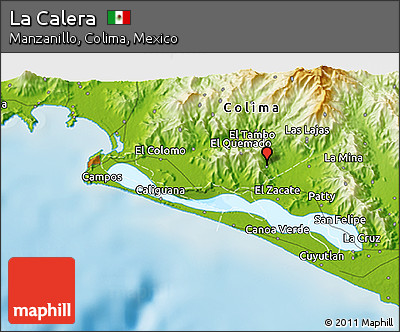 Physical 3D Map of La Calera
