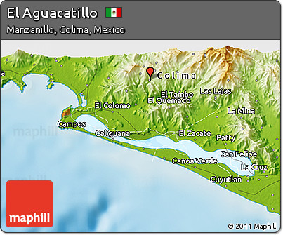 Physical 3D Map of El Aguacatillo