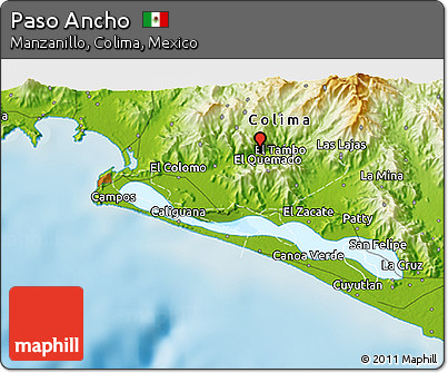 Physical 3D Map of Paso Ancho