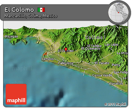 Satellite 3D Map of El Colomo