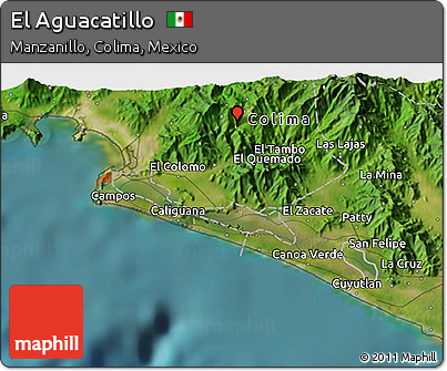 Satellite 3D Map of El Aguacatillo