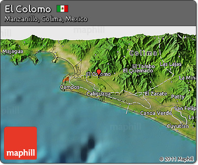 Satellite 3D Map of El Colomo