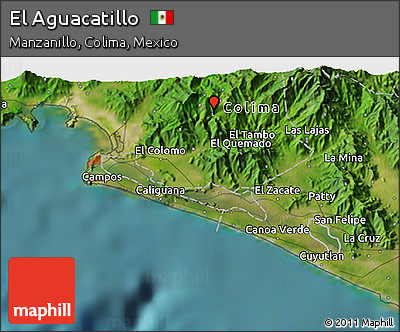 Satellite 3D Map of El Aguacatillo