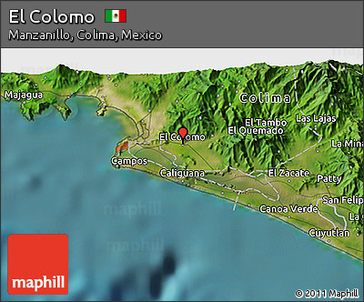 Satellite 3D Map of El Colomo