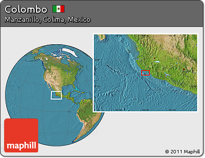 Satellite Location Map of Colombo