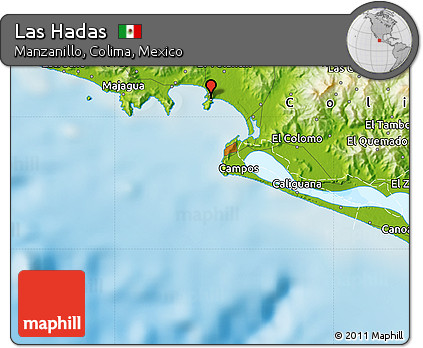 Physical Map of Las Hadas