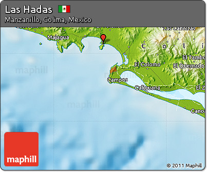 Physical Map of Las Hadas