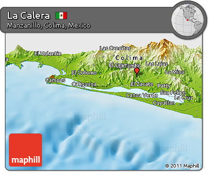 Physical Panoramic Map of La Calera