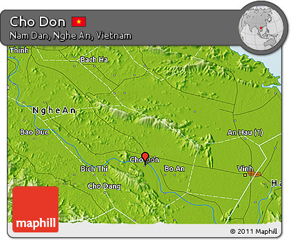 Physical 3D Map of Cho Don