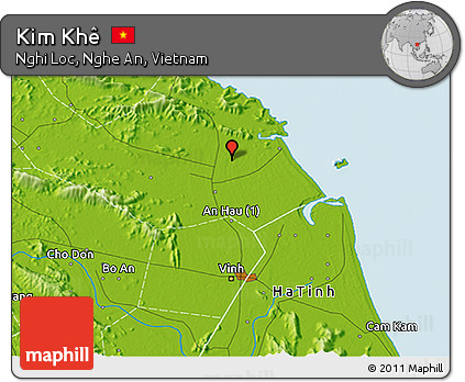 Physical 3D Map of Kim Khê