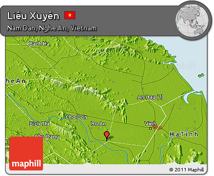 Physical 3D Map of Liêu Xuyên