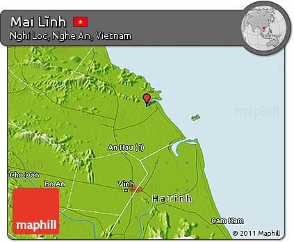 Physical 3D Map of Mai Lĩnh