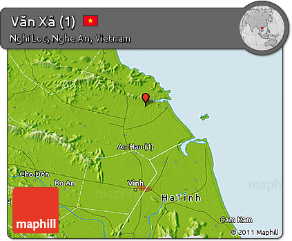 Physical 3D Map of Văn Xâ (1)