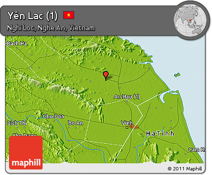 Physical 3D Map of Yên Lac (1)