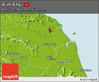 Physical 3D Map of Kim Khê