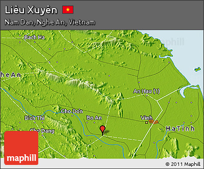 Physical 3D Map of Liêu Xuyên
