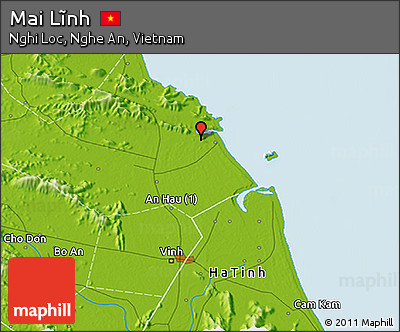 Physical 3D Map of Mai Lĩnh
