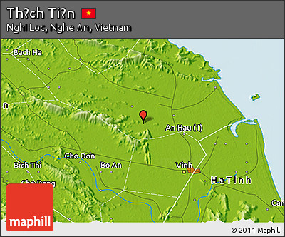 Physical 3D Map of Thạch Tiền