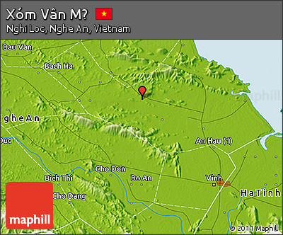 Physical 3D Map of Xóm Vân Mỹ