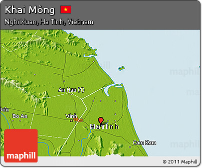 Physical 3D Map of Khai Mông