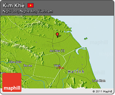 Physical 3D Map of Kim Khê