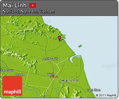 Physical 3D Map of Mai Lĩnh