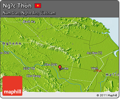 Physical 3D Map of Ngọc Thôn