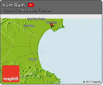 Physical 3D Map of Xóm Râm