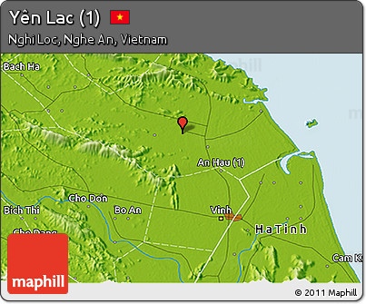 Physical 3D Map of Yên Lac (1)