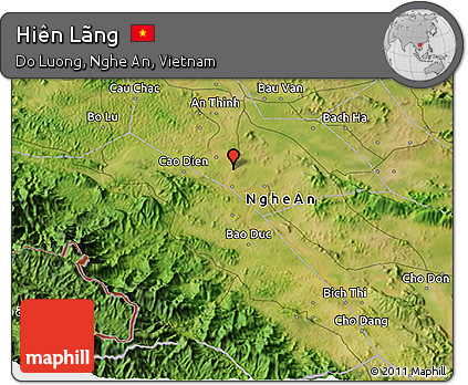 Satellite 3D Map of Hiên Lãng