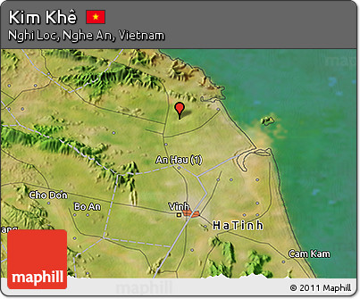 Satellite 3D Map of Kim Khê