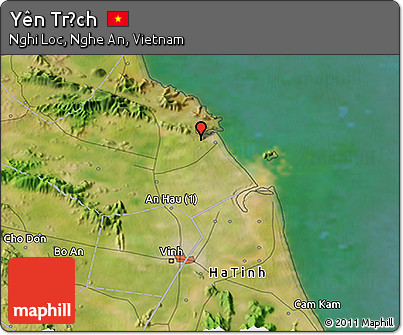 Satellite 3D Map of Yên Trạch