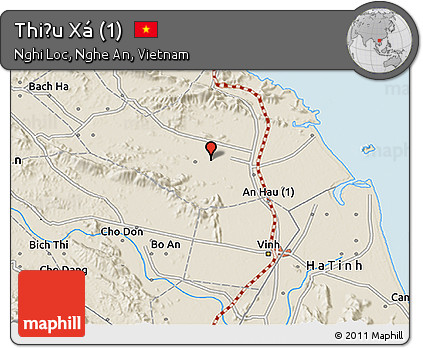 Shaded Relief 3D Map of Thiều Xá (1)