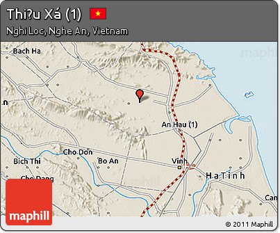 Shaded Relief 3D Map of Thiều Xá (1)