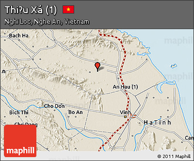 Shaded Relief 3D Map of Thiều Xá (1)