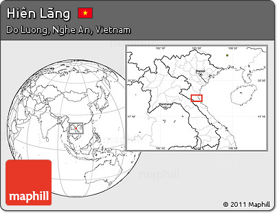 Blank Location Map of Hiên Lãng