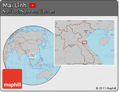 Gray Location Map of Mai Lĩnh