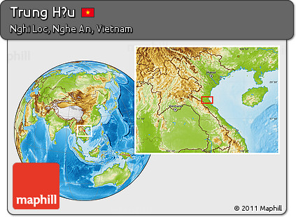Physical Location Map of Trung Hậu