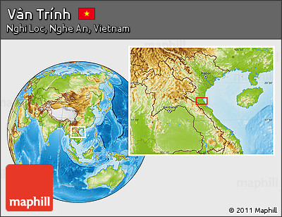 Physical Location Map of Vân Trính