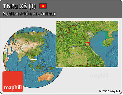 Satellite Location Map of Thiều Xá (1)