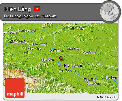 Physical Panoramic Map of Hiên Lãng