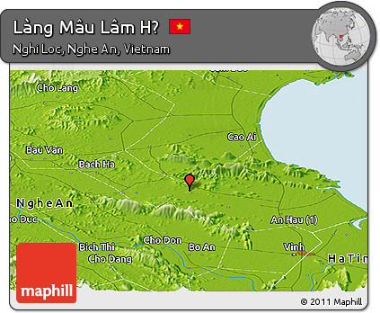 Physical Panoramic Map of Làng Mâu Lâm Hạ