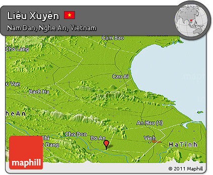 Physical Panoramic Map of Liêu Xuyên